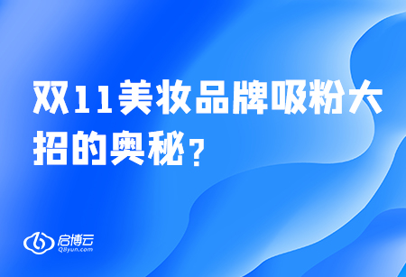 雙11美妝品牌吸粉大招的奧秘,？